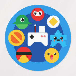 Retro Arcade Fun Etiketten