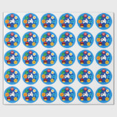 Retro Arcade Fun Geschenkpapier (Flach)