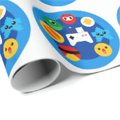 Retro Arcade Fun Geschenkpapier (Rolleneckpunkt)