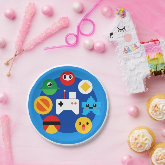Retro Arcade Fun Pappteller (Party)
