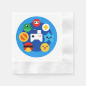 Retro Arcade Fun Serviette (Vorderseite)