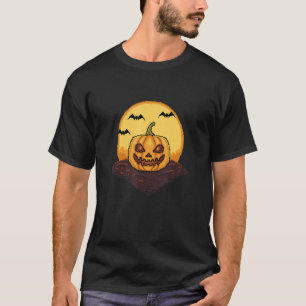 Retro Arcade Game 80er 8 Bit Halloween Pumpkin T-Shirt