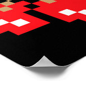 Retro Arcade Game Cherries Poster (Ecke)