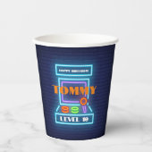 Retro Arcade Game Geburtstagsparty Pappbecher (Vorderseite)