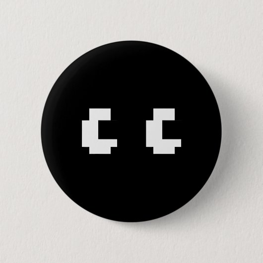 Retro Arcade Game Ghost Eyes 80er Halloween Gruppe Button (Vorderseite)