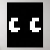 Retro Arcade Game Ghost Eyes 80er Halloween Gruppe Poster (Vorne)