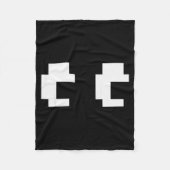 Retro Arcade Game Ghost Eyes Halloween Group Costu Fleecedecke (Vorderseite)