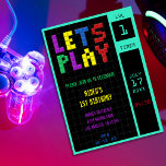 Retro Arcade Game Kids 1. Geburtstag Party Einladung<br><div class="desc">Farbenfrohe Retro-Arcade-Spiel Kinder 1. Geburtstag Party Einladung. Personalisieren Sie es mit Ihren Veranstaltungsdetails. Unisex Design für einen Jungen oder ein Mädchen.</div>