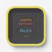 Retro Arcade Game Kindergeburtstag Party Pappteller (Vorderseite)