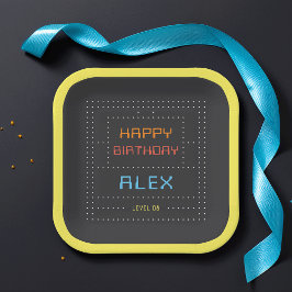 Retro Arcade Game Kindergeburtstag Party Pappteller