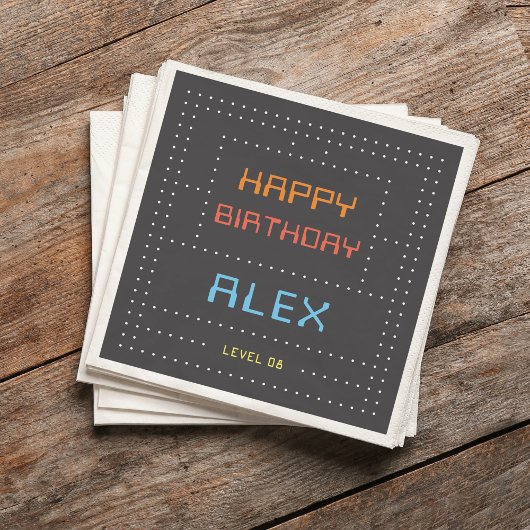 Retro Arcade Game Kindergeburtstag Party Serviette