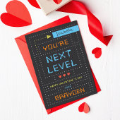 Retro Arcade Game Klasse Valentine's Day Card Einladung