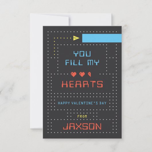 Retro Arcade Game Klasse Valentine's Day Card Einladung (Vorderseite)