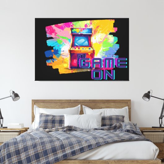 Retro Arcade Game on Leinwand Art (Insitu (Schlafzimmer))