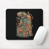 Retro Arcade Gamer Clic Gaming Arcade Machine Mousepad (Mit Mouse)