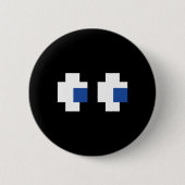 Retro Arcade Gaming Halloween Ghost Partner Group Button (Vorderseite)