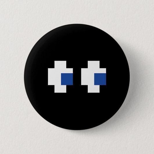 Retro Arcade Gaming Halloween Ghost Partner Group Button (Vorderseite)