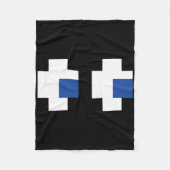 Retro Arcade Gaming Halloween Ghost Partner Group Fleecedecke (Vorderseite)