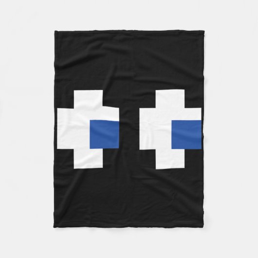 Retro Arcade Gaming Halloween Ghost Partner Group Fleecedecke (Vorderseite)