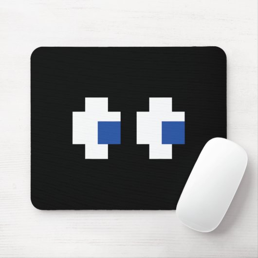 Retro Arcade Gaming Halloween Ghost Partner Group Mousepad (Mit Mouse)