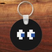 Retro Arcade Gaming Halloween Ghost Partner Group Schlüsselanhänger (Vorderseite)