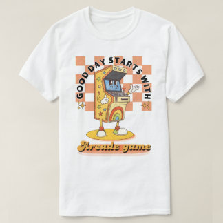 Retro-Arcade-Gut-Tag-Startet-Design T-Shirt