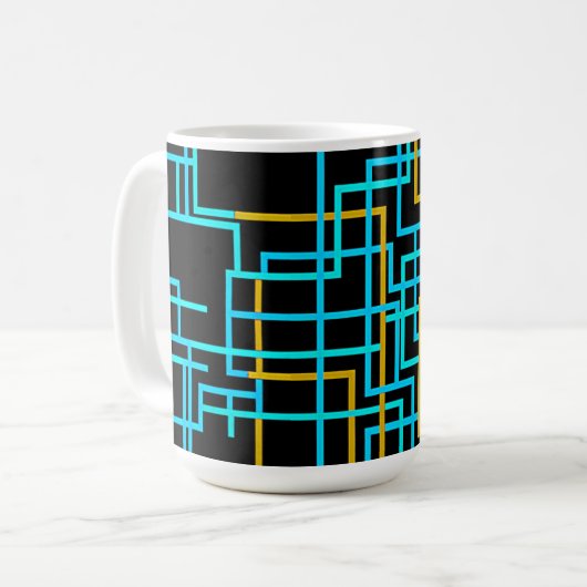 Retro-Arcade-Labyrinth Kaffeetasse (Vorderseite Links)