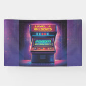 Retro-Arcade-Level-Up-Geburtstagsbanner Banner (Horizontal)