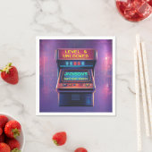 Retro-Arcade-Level-Up-Geburtstagsservietten Serviette (Beispiel)