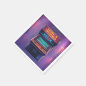 Retro-Arcade-Level-Up-Geburtstagsservietten Serviette (Ecke)