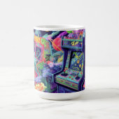 Retro Arcade Machines in Space Kaffeetasse (Mittel)