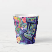 Retro Arcade Machines in Space Milchtasse (Vorderseite)