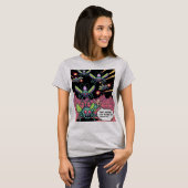 Retro Arcade Manti Aliens Pixel Art - Funny Defend T-Shirt (Vorne ganz)