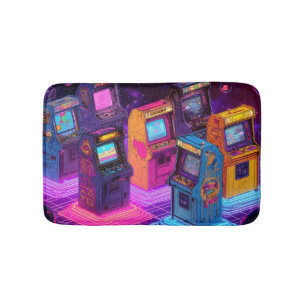 Retro-Arcade-Maschinen Badematte