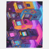 Retro-Arcade-Maschinen Fleecedecke (Vorderseite)