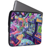 Retro-Arcade-Maschinen im Weltraum Laptopschutzhülle (Vorne Rechts)