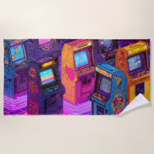 Retro-Arcade-Maschinen Strandtuch