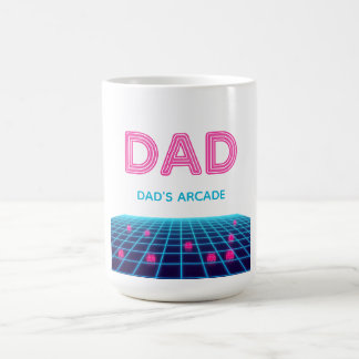 Retro-Arcade-Neon-Vater-Persönliches-Jahr-Vatertag Kaffeetasse