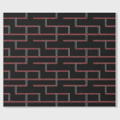 Retro-Arcade-Pixel-Plattform-Leiter-Design Geschenkpapier (Flach)