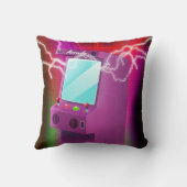 Retro-Arcade-Poster der 80er Jahre Kissen (Rückseite)