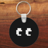 Retro-Arcade-Spiel Geister-Augen Halloween-Gruppen Schlüsselanhänger (Vorderseite)