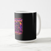 Retro-Arcade-Synthwave-Neon-Aufkleber Kaffeetasse (VorderseiteRechts)
