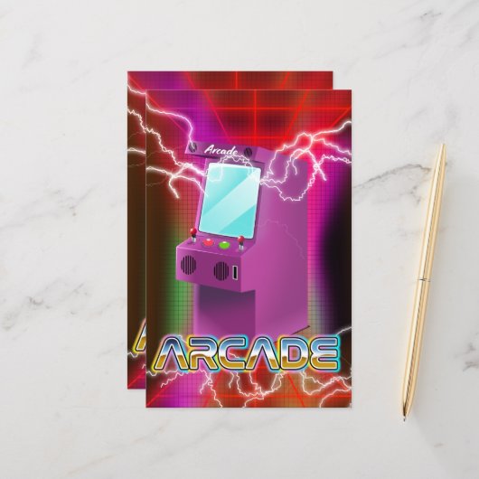 Retro Arcade-T - Shirt der 80er Jahre (Vorderseite/Rückseite Beispiel)