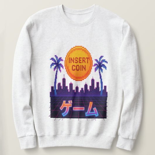 Retro Arcade Vibes - Design der Pixel-Pixel-Pixel- Sweatshirt (Design vorne)