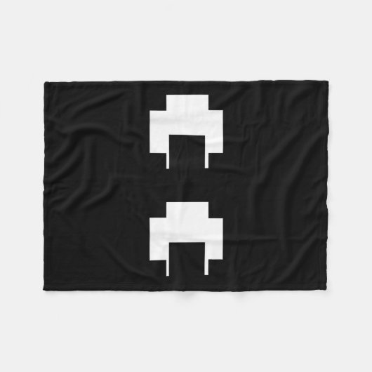 Retro Arcade Video Game Ghost Eyes Halloween Group Fleecedecke (Vorderseite (Horizontal))