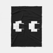 Retro Arcade Video Game Ghost Eyes Halloween Group Fleecedecke (Vorderseite)