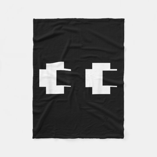 Retro Arcade Video Game Ghost Eyes Halloween Group Fleecedecke (Vorderseite)