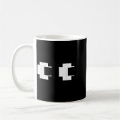 Retro Arcade Video Game Ghost Eyes Halloween Group Kaffeetasse (Links)