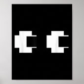 Retro Arcade Video Game Ghost Eyes Halloween Group Poster (Vorne)