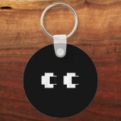 Retro Arcade Video Game Ghost Eyes Halloween Group Schlüsselanhänger (Vorderseite)